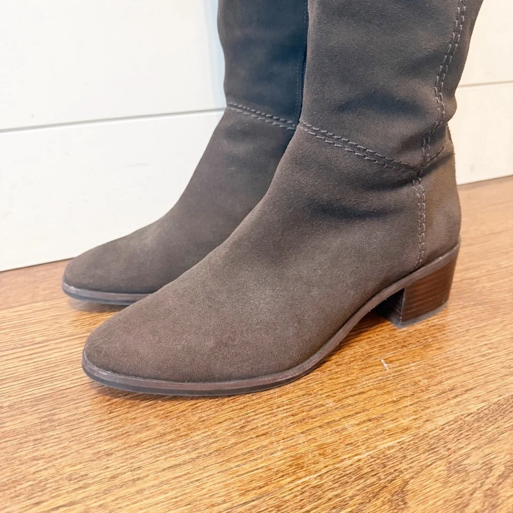 Coach | Lucia split brown suede leather over-the-knee boots Size 7